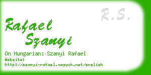rafael szanyi business card